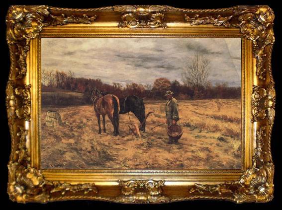 framed  John W.Beatty Harvest Sence, ta009-2